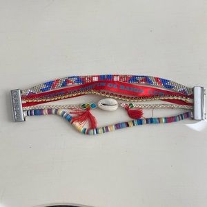 Hipanema mixed textile bracelet